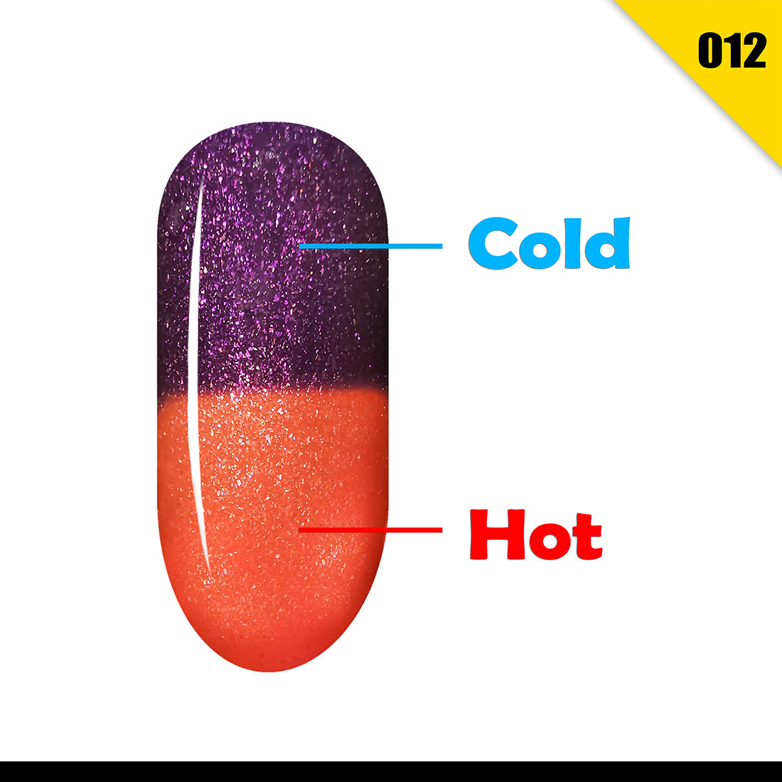 Canada HMD Soak Off UV LED Temperature (Thermal) Changing Gel Nail Polish, #012