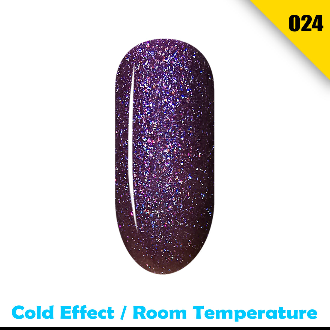 Canada HMD Soak Off UV LED Temperature (Thermal) Changing Gel Nail Polish, #024