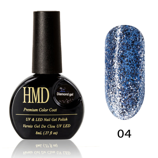 Canada HMD Soak Off UV LED High shine gel nail polish Color, Diamond Series, #004