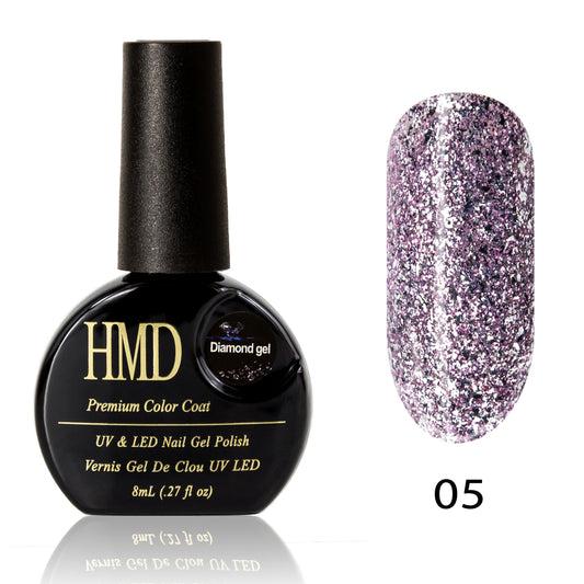 Canada HMD Soak Off UV LED High shine gel nail polish Color, Diamond Series, #005