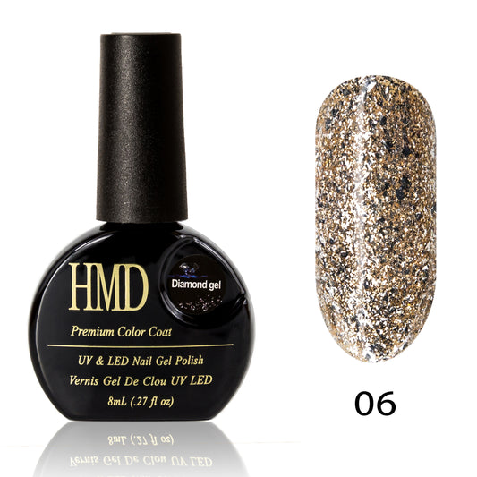 Canada HMD Soak Off UV LED High shine gel nail polish Color, Diamond Series, #006