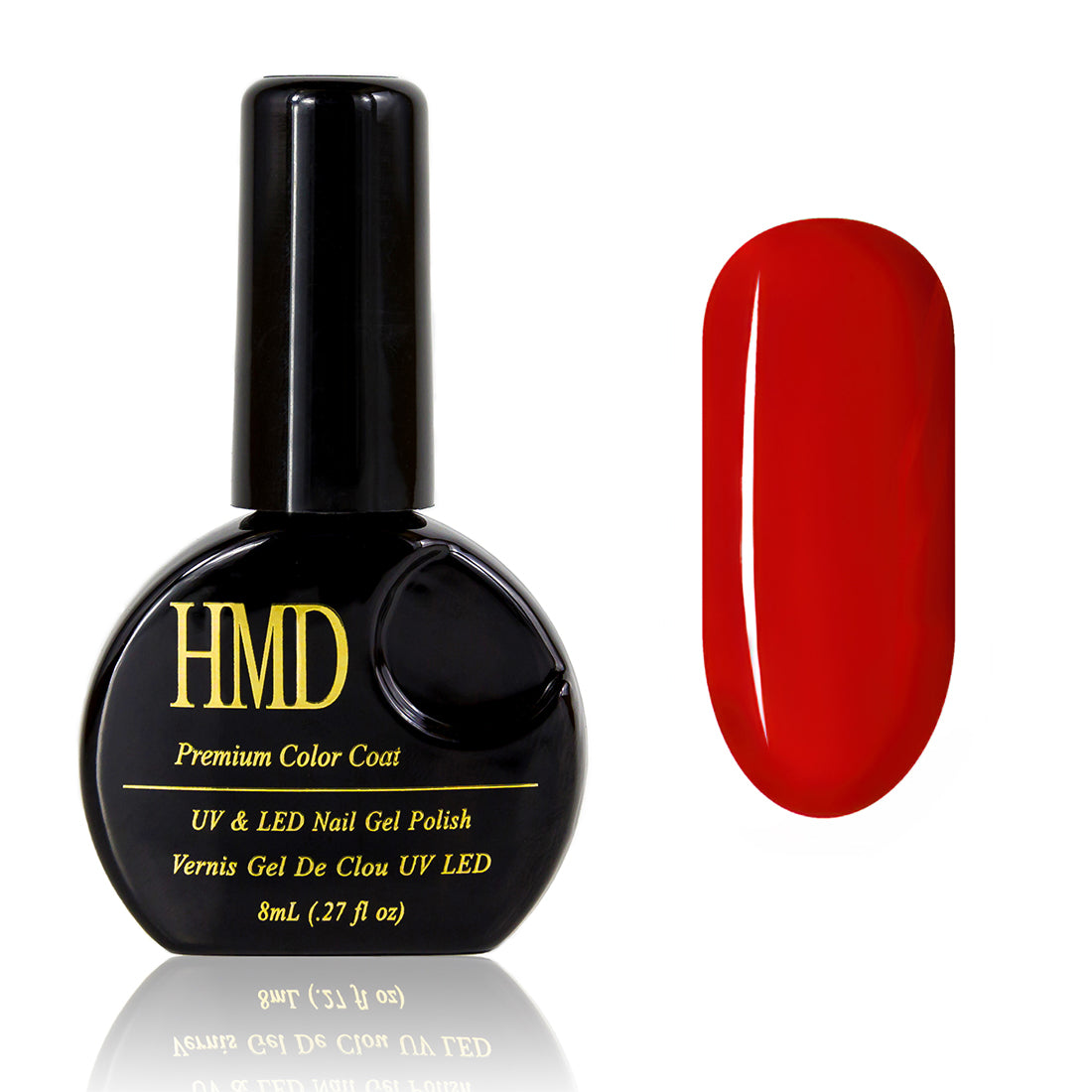 Canada HMD Soak Off UV LED High shine gel nail polish Color, #019, true Red