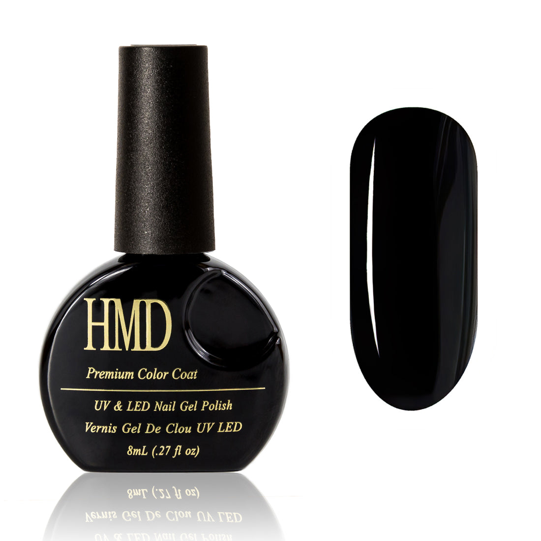 Canada HMD Soak Off UV LED High shine gel nail polish Color, #046, pure black